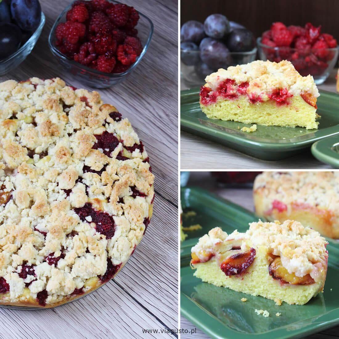 Najprostsze ciasto bez jajek z owocami i kruszonką – zrobisz je w 15 minut!