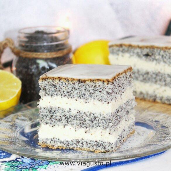 przepis na makowiec z kremem cytrynowym